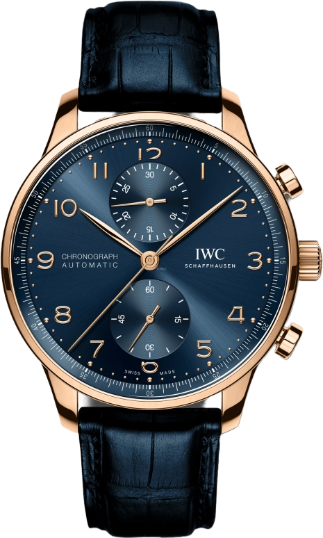 IWC,Portugieser 41mm,41mm,Red Gold,Blue,Automatic,Chronograph,Column Wheel,IW371614