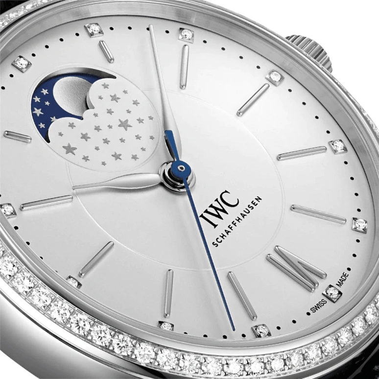 IWC,Portofino 37mm,37mm,Stainless Steel,Silver,Automatic,Moonphase,42hours,IW459008