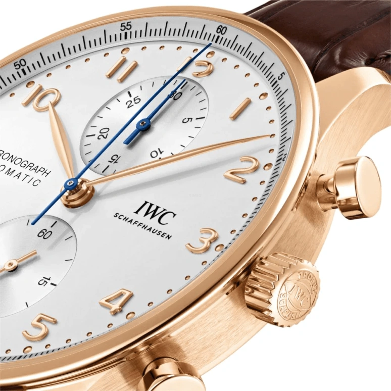 IWC,Portugieser 41mm,41mm,Red Gold,Silver,Automatic,Chronograph,Column Wheel,IW371611