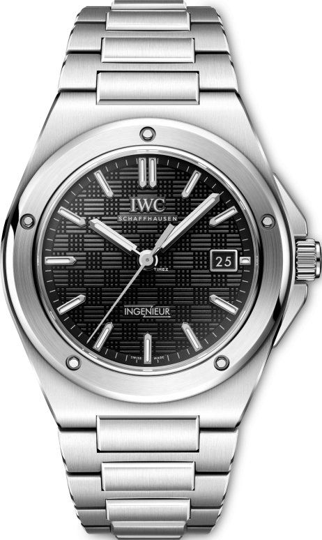 IWC,Ingenieur 40mm,40mm,Stainless Steel,Black,Automatic,Day,120hours,IW328901