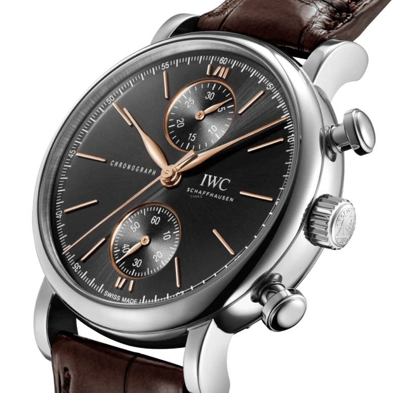 IWC,Portofino 39mm,39mm,Stainless Steel,Black,Automatic,Chronograph,44hours,IW391404