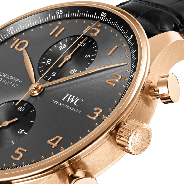 IWC,Portugieser 41mm,41mm,Red Gold,Grey,Automatic,Chronograph,Column Wheel,IW371610