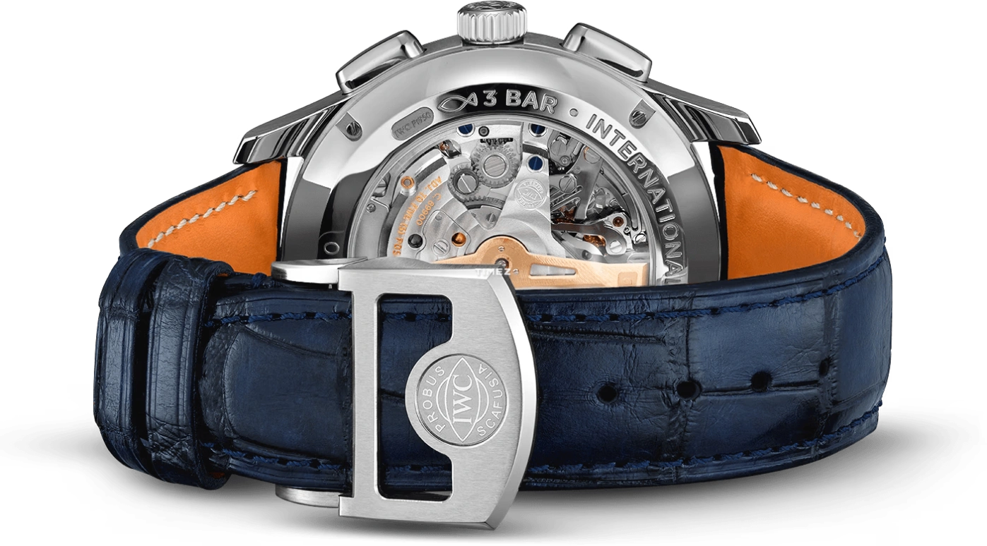 IWC,Portugieser 43.50mm,43.50mm,Platinum,Blue,Automatic,Chronograph,Day,Tourbillon,Retrograde,68hours,In-house Caliber,IW394007