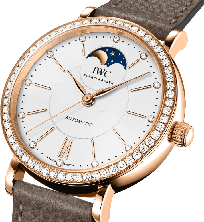 IWC,Portofino 37.10mm,37.10mm,Red Gold,Silver,Automatic,Moonphase,In-house Caliber,IW659602