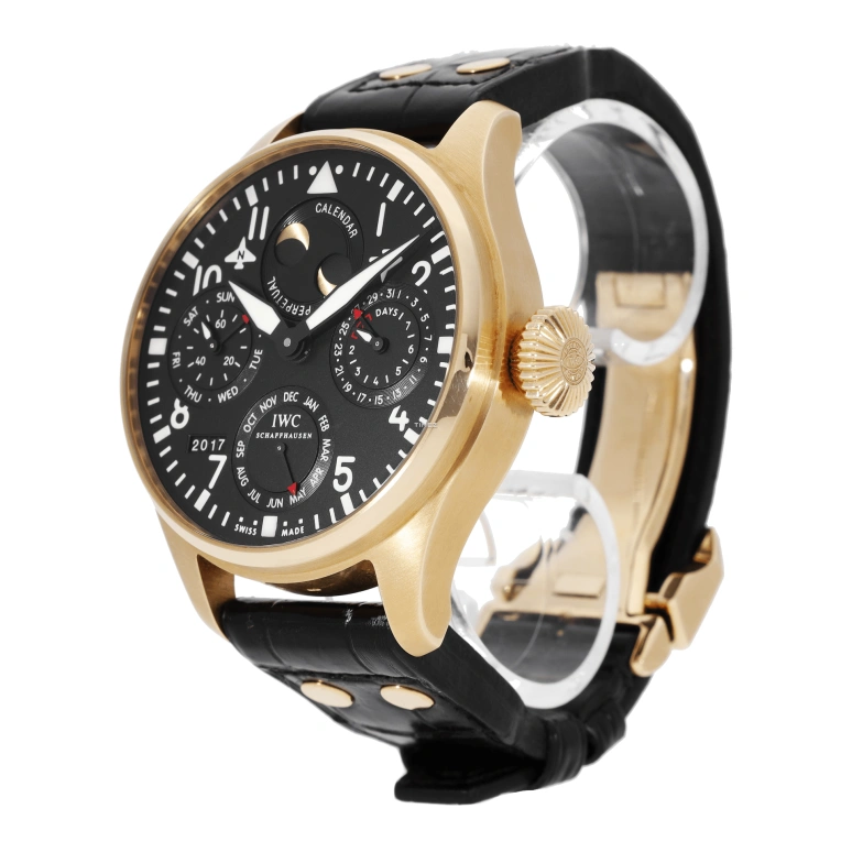 IWC,Big Pilot 46.20mm,46.20mm,Red Gold,Black,Automatic,Moonphase,Perpetual Calendar,Month,Date,168hours,In-house Caliber,IW502609