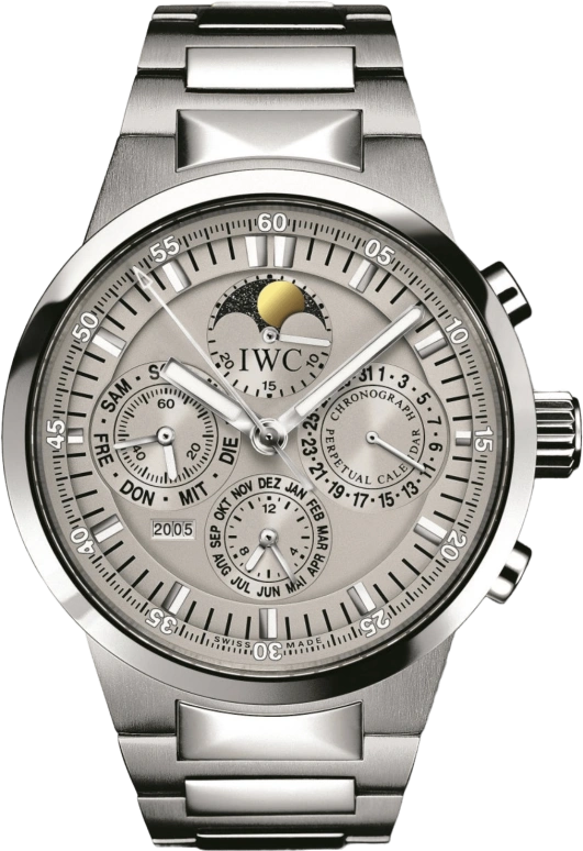 IWC,GST Aquatimer 43mm,43mm,Stainless Steel,Grey,Automatic,Chronograph,Moonphase,Perpetual Calendar,Month,44hours,In-house Caliber,IW375605