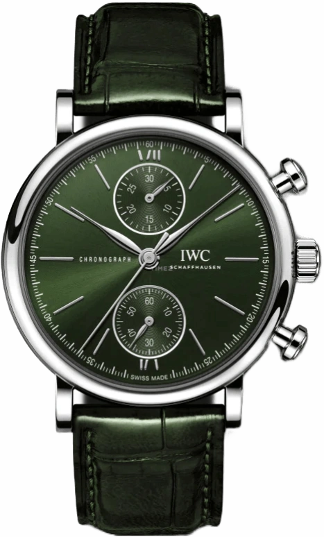 IWC,Portofino 39mm,39mm,Stainless Steel,Green,Automatic,Chronograph,44hours,IW391405
