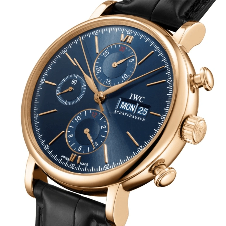 IWC,Portofino 42mm,42mm,Red Gold,Blue,Automatic,Chronograph,Date,Day,IW391035