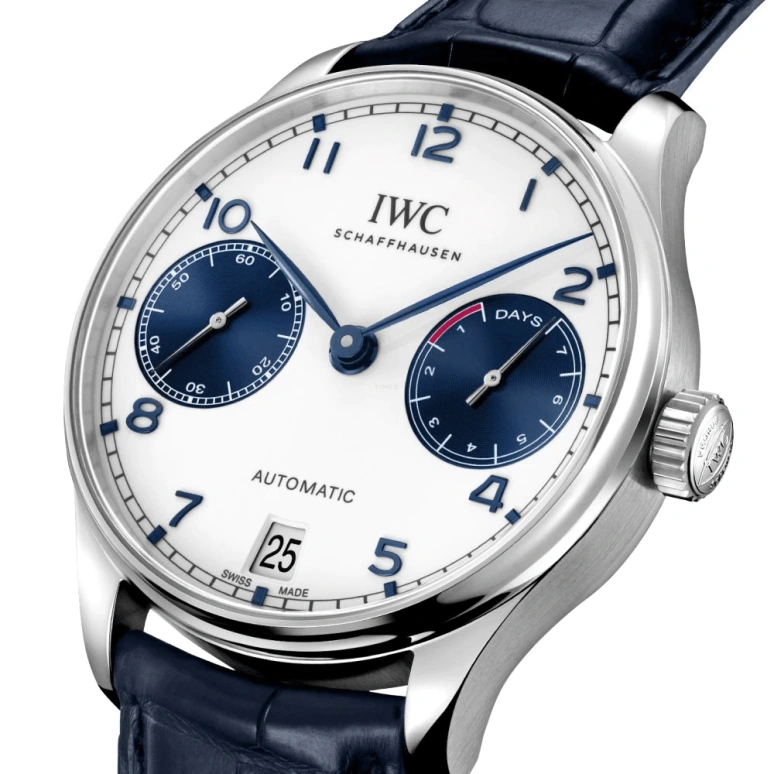 IWC,Portugieser 42.30mm,42.30mm,Stainless Steel,White,Automatic,168hours,In-house Caliber,IW500715