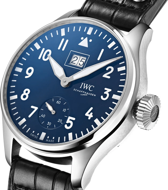 IWC,Big Pilot 46.20mm,46.20mm,Stainless Steel,Blue,Handwound,Power Reserve Indicator,Big Date,IW510503