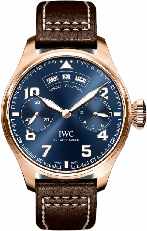 IWC,Big Pilot 46.20mm,46.20mm,Red Gold,Blue,Automatic,Annual Calendar,Month,Date,Day,168hours,In-house Caliber,IW502704