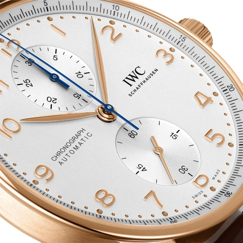 IWC,Portugieser 41mm,41mm,Red Gold,Silver,Automatic,Chronograph,Column Wheel,IW371611