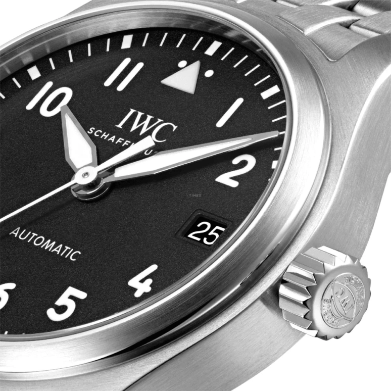 IWC,Pilot 36mm,36mm,Stainless Steel,Black,Automatic,Date,Anti-magnetic,IW324010