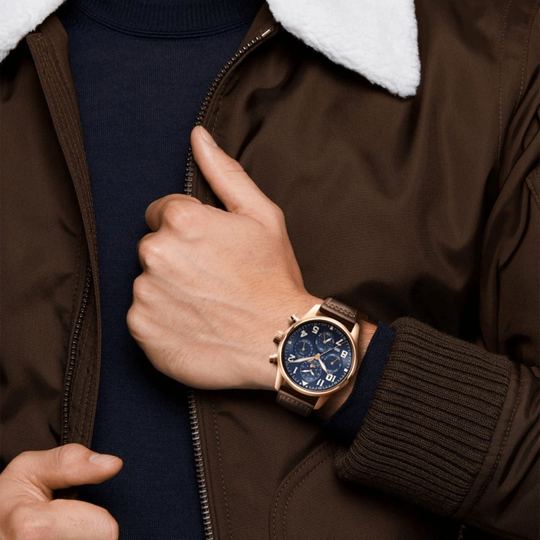 IWC,Pilot 43mm,43mm,Red Gold,Blue,Automatic,Chronograph,Moonphase,Perpetual Calendar,Month,68hours,In-house Caliber,IW392202