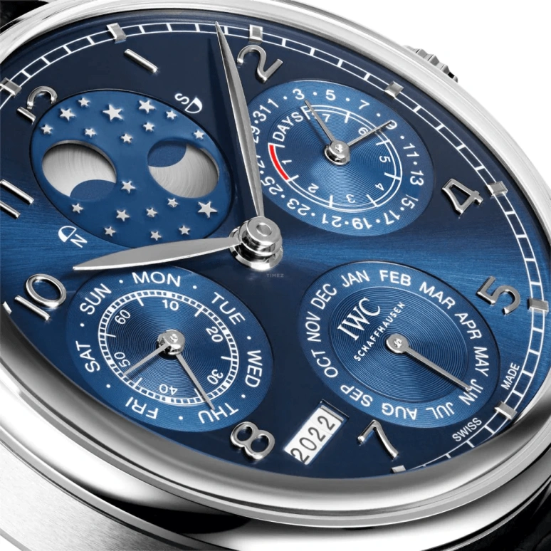 IWC,Portugieser 44.20mm,44.20mm,White Gold,Blue,Automatic,Moonphase,Perpetual Calendar,Month,Date,168hours,In-house Caliber,IW503401