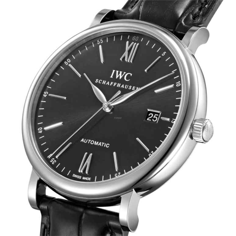 IWC,Portofino 40mm,40mm,Stainless Steel,Black,Automatic,Date,Anti-magnetic,IW356502