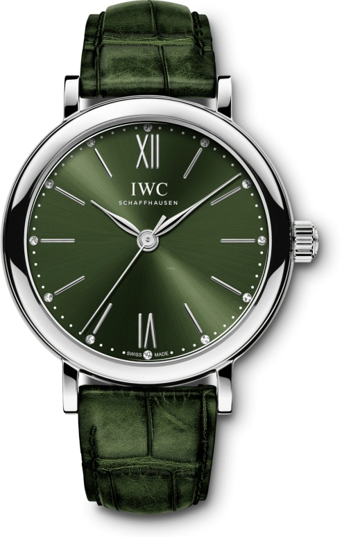 IWC,Portofino 34mm,34mm,Stainless Steel,Green,Automatic,42hours,In-house Caliber,IW357405