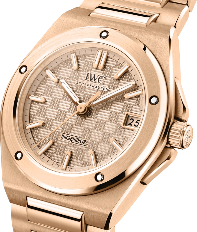 IWC,Ingenieur 35.10mm,35.10mm,Red Gold,Rose Gold,Automatic,Day,42hours,IW324903