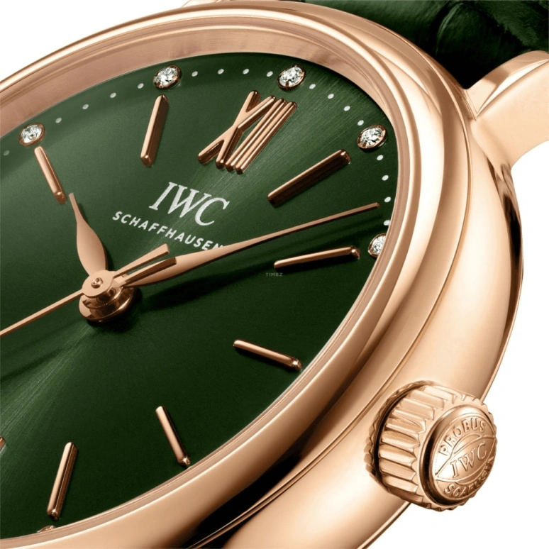 IWC,Portofino 34mm,34mm,Red Gold,Green,Automatic,42hours,In-house Caliber,IW357409