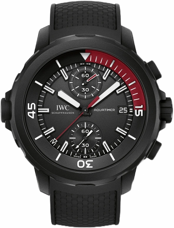 IWC,GST Aquatimer 44mm,44mm,Stainless Steel,Black,Automatic,Chronograph,Day,Flyback,IW379505