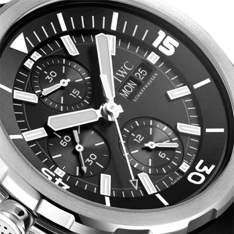 IWC,GST Aquatimer 44mm,44mm,Stainless Steel,Black,Automatic,Chronograph,Date,Day,Anti-magnetic,44hours,In-house Caliber,IW376803