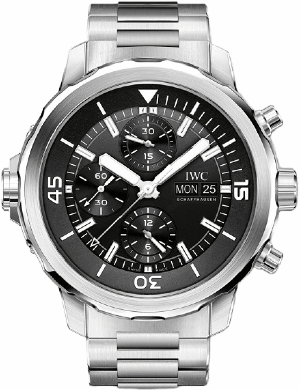 IWC,GST Aquatimer 44mm,44mm,Stainless Steel,Black,Automatic,Chronograph,Date,Day,Anti-magnetic,44hours,In-house Caliber,IW376804