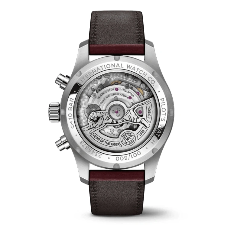 IWC,Pilot 41mm,41mm,Stainless Steel,Red,Automatic,Chronograph,Date,Day,Column Wheel,46hours,In-house Caliber,IW388107