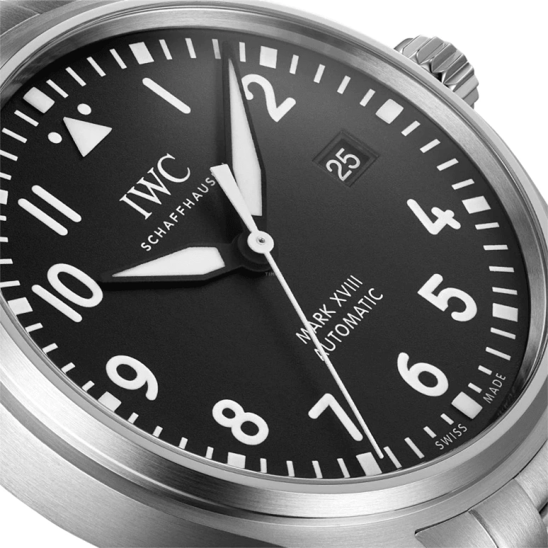 IWC,Pilot 40mm,40mm,Stainless Steel,Black,Automatic,Date,Anti-magnetic,IW327015