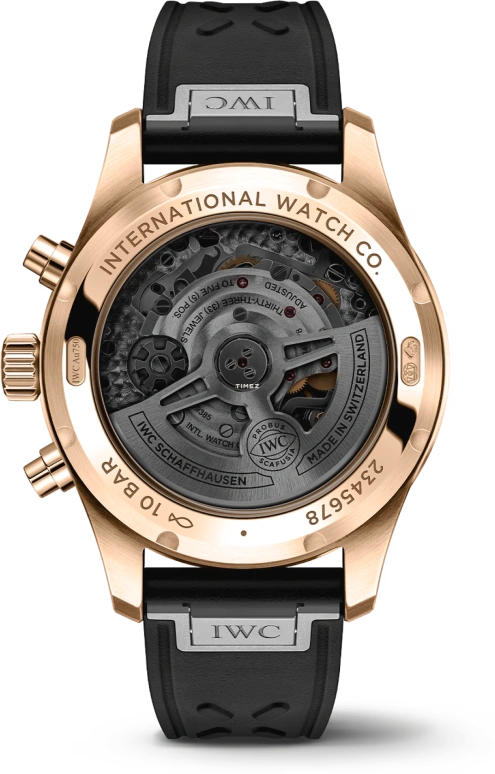 IWC,Pilot 41mm,41mm,Red Gold,Black,Automatic,Chronograph,Date,Day,IW388309