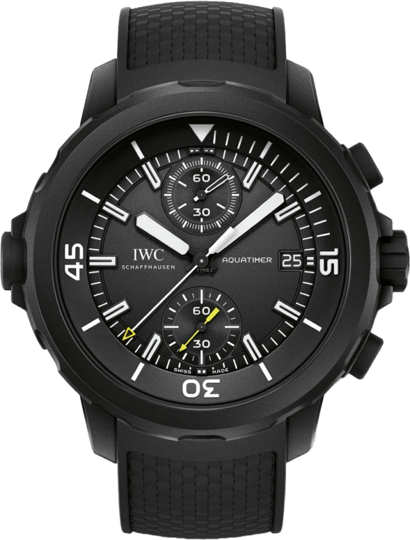 IWC,GST Aquatimer 45mm,45mm,Stainless Steel,Black,Automatic,Chronograph,Date,Power Reserve Indicator,Flyback,68hours,In-house Caliber,IW379502