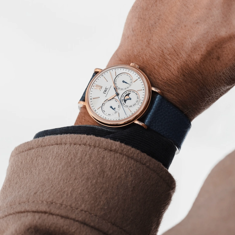 IWC,Portofino 40mm,40mm,Red Gold,White,Automatic,Moonphase,Perpetual Calendar,Leap Year,Annual Calendar,60hours,In-house Caliber,IW344602