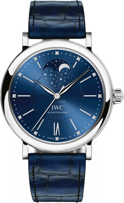 IWC,Portofino 37mm,37mm,Stainless Steel,Blue,Automatic,Moonphase,42hours,IW459006