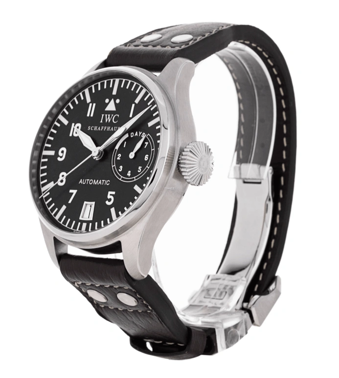 IWC,Big Pilot 46.20mm,46.20mm,Stainless Steel,Black,Automatic,Day,Power Reserve Indicator,IW500201
