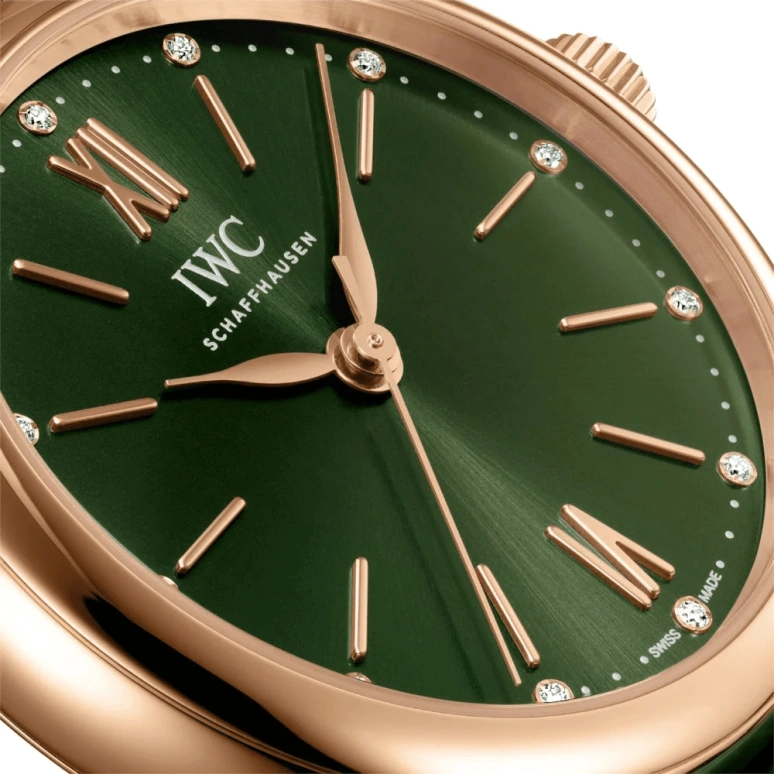 IWC,Portofino 34mm,34mm,Red Gold,Green,Automatic,42hours,In-house Caliber,IW357409
