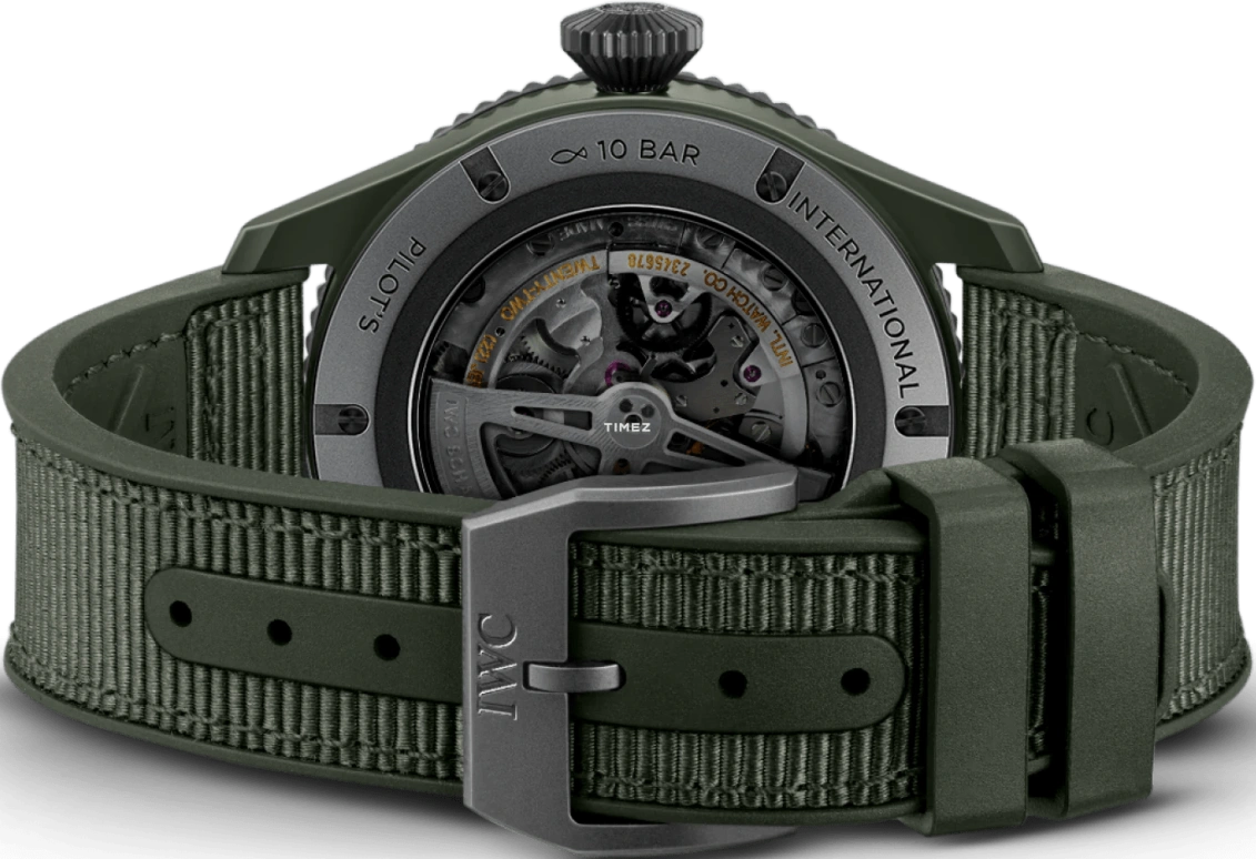 IWC,Pilot 46mm,46mm,Ceratanium,Green,Automatic,Day,World Time,IW395601