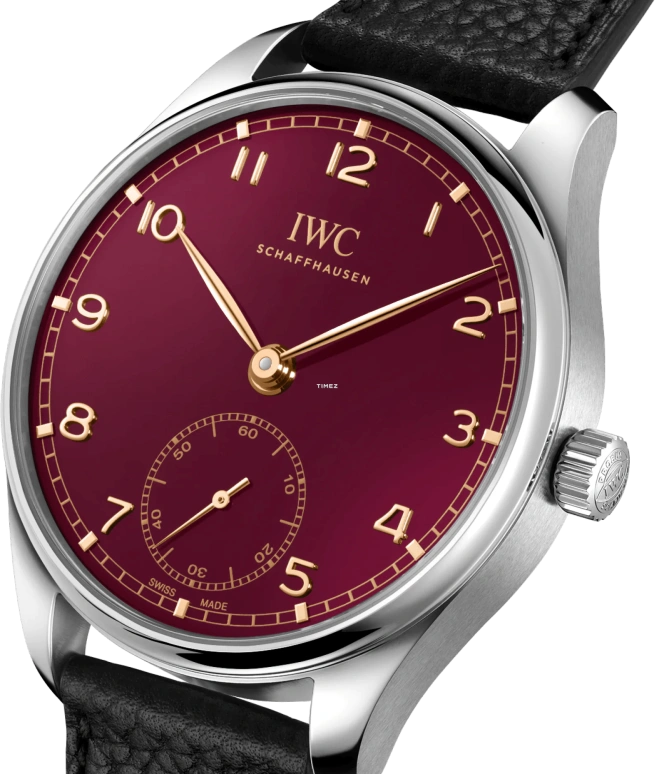IWC,Portugieser 40.40mm,40.40mm,Stainless Steel,Burgundy,Automatic,60hours,In-house Caliber,IW358315