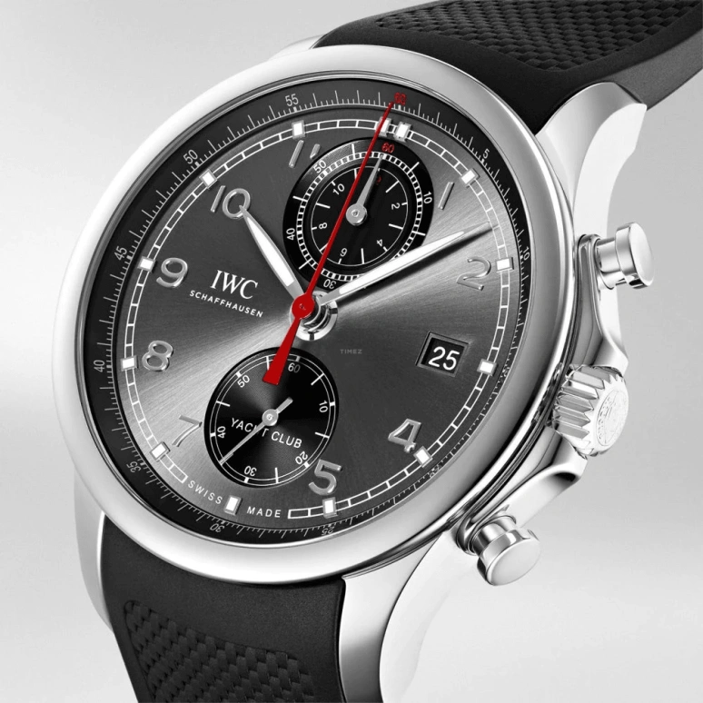 IWC,Portugieser 43.50mm,43.50mm,Stainless Steel,Grey,Automatic,Chronograph,Date,Flyback,Anti-magnetic,68hours,In-house Caliber,IW390503