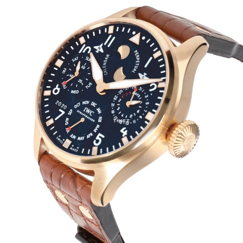 IWC,Pilot 46.50mm,46.50mm,Rose Gold,Black,Automatic,Moonphase,Perpetual Calendar,Month,Date,Crystal Glass,Sapphire,Round,IW502628