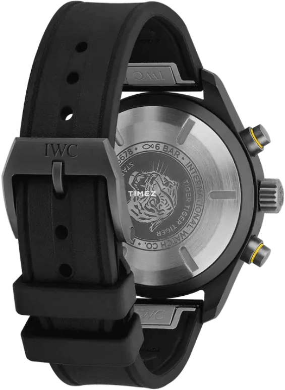 IWC,Pilot 44.50mm,44.50mm,Ceramic,Black,Automatic,Chronograph,Date,Day,Anti-magnetic,48hours,In-house Caliber,IW389112