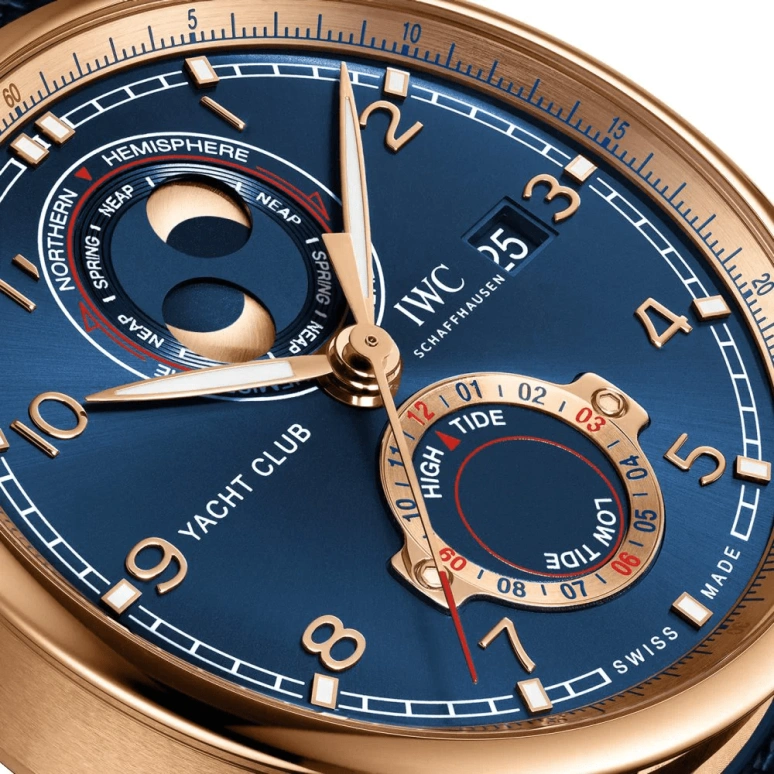 IWC,Portugieser 44.60mm,44.60mm,Red Gold,Blue,Automatic,Moonphase,Date,Tide,IW344001