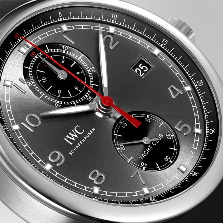 IWC,Portugieser 43.50mm,43.50mm,Stainless Steel,Grey,Automatic,Chronograph,Date,Flyback,Anti-magnetic,68hours,In-house Caliber,IW390503