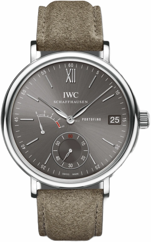 IWC,Portofino 45mm,45mm,Stainless Steel,Grey,Handwound,Date,Power Reserve Indicator,IW510115