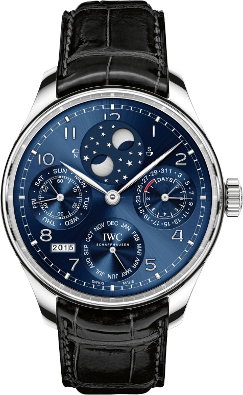IWC,Portugieser 44.20mm,44.20mm,White Gold,Blue,Automatic,Moonphase,Perpetual Calendar,Month,Date,168hours,In-house Caliber,IW503401