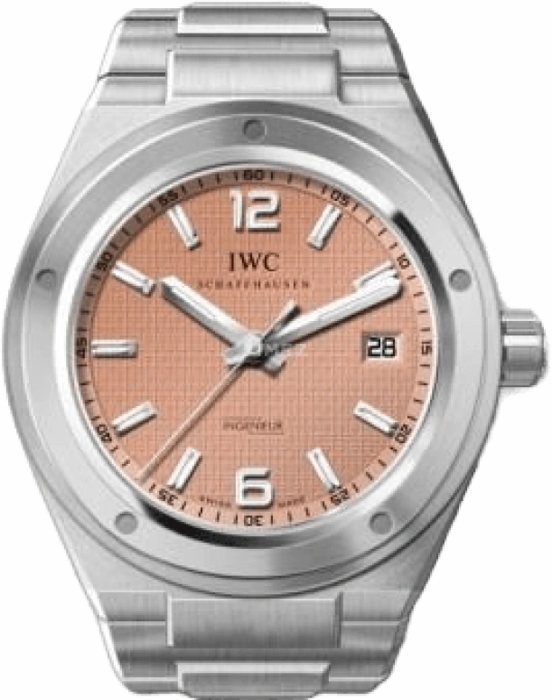 IWC,Ingenieur 42.50mm,42.50mm,Stainless Steel,Salmon,Automatic,Day,Anti-magnetic,IW322711