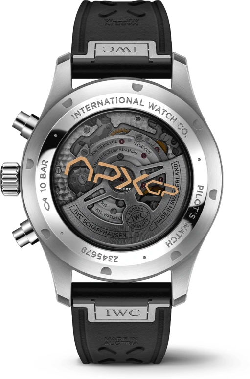 IWC,Pilot 43mm,43mm,Stainless Steel,Black,Automatic,Chronograph,Date,Day,IW378009