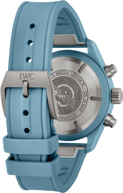 IWC,Pilot 41.90mm,41.90mm,Ceramic,Sky Blue,Automatic,Chronograph,Date,Day,Anti-magnetic,48hours,In-house Caliber,IW389409