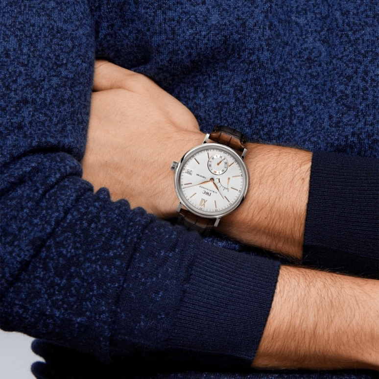 IWC,Portofino 45mm,45mm,Stainless Steel,Silver,Handwound,Date,Power Reserve Indicator,IW510103