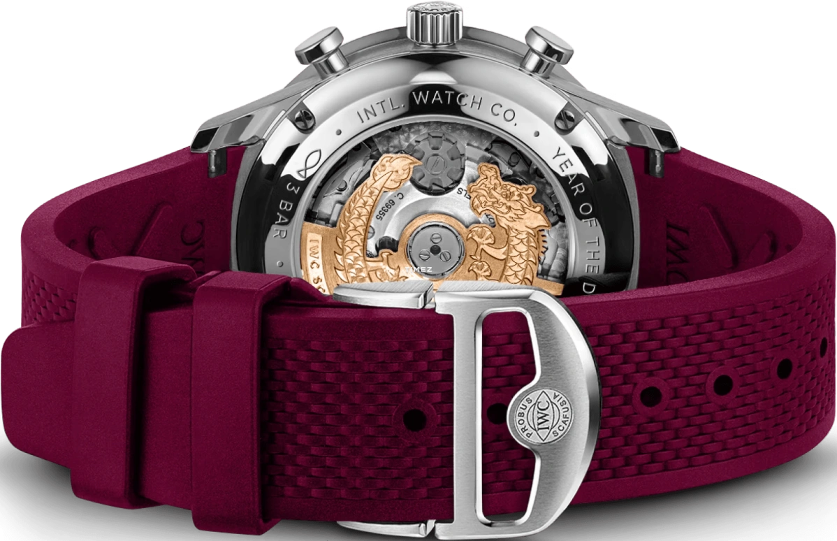 IWC,Portugieser 41mm,41mm,Stainless Steel,Burgundy,Automatic,Chronograph,46hours,IW371629