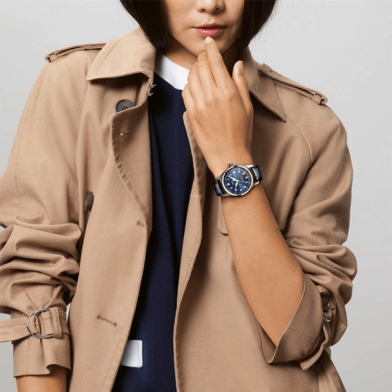 IWC,Pilot 36mm,36mm,Stainless Steel,Blue,Automatic,Date,Anti-magnetic,IW324008