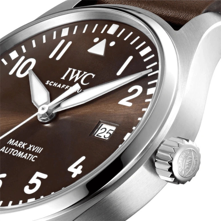 IWC,Pilot 40mm,40mm,Stainless Steel,Brown,Automatic,Date,Anti-magnetic,IW327003